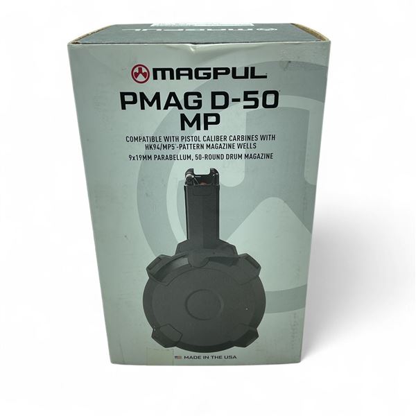 Magpul PMAG D-50 MP 9x19mm, 5 Round Drum Magazine for HK94/ MP5, New