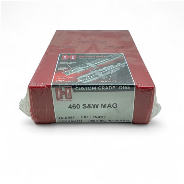 Hornady Custom Grade Reloading Dies, 460 S&W Mag, 4 Die Set, Full Length, New