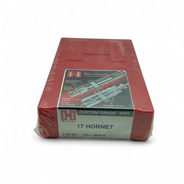 Hornady Custom Grade Reloading Dies, 17 Hornet, 2 Die Set, Full Length New