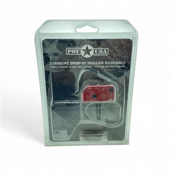 POF USA Straight Drop-in Trigger Assembly, Single Stage, 3.5 lb Pull, Fits AR Pattern Rifles, New