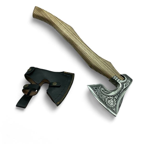 Viking Axe, 5" Blade, 19" Total Length with Sheath, New