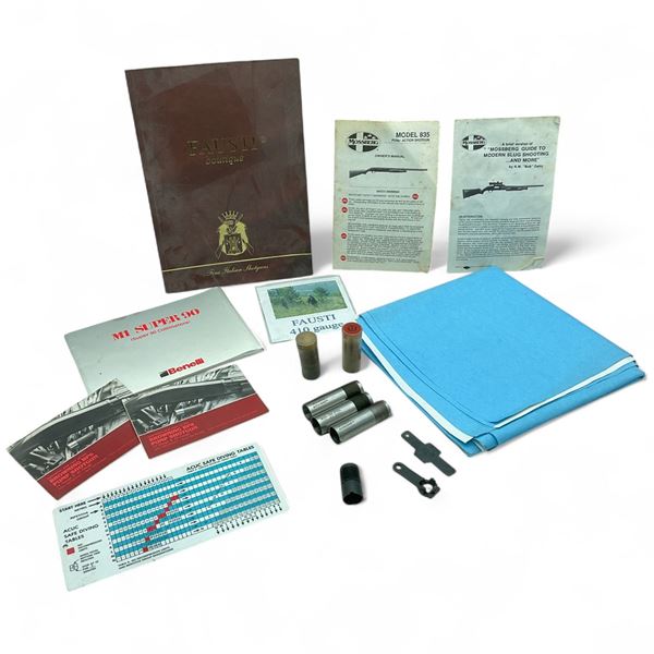 Assorted Firearm Manuals, Shooting Charts and Shotgun Chokes