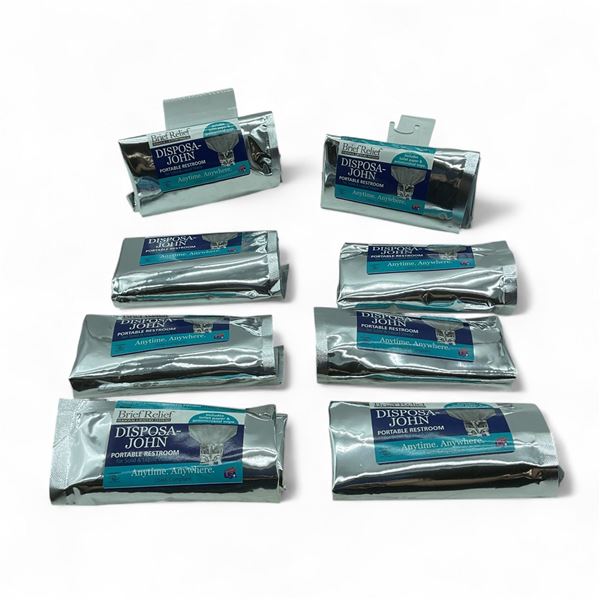 Brief Relief Disposa-John Portable Rest Room X 8 Qty
