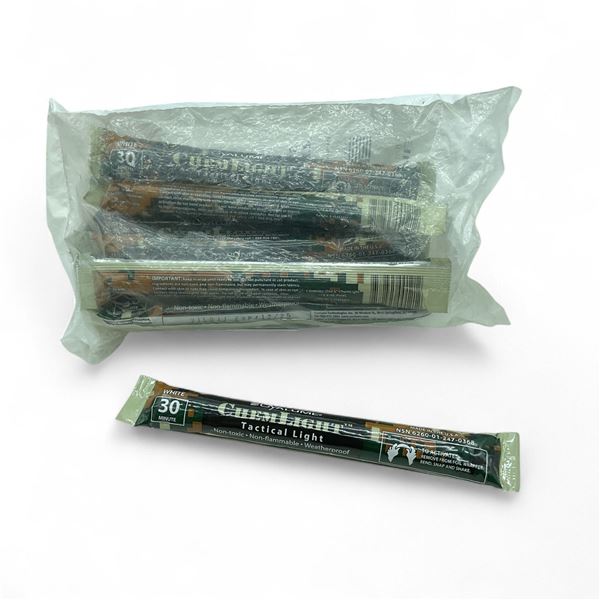 Cyalume 6" Chem Lights, White X 10 Qty