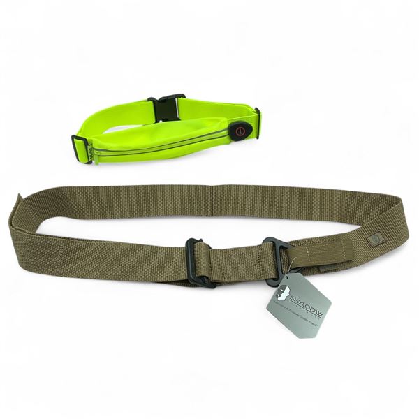 Shadow Strategic CQB/ Riggers Belt, Tan and Light-Up Running Pouch Belt