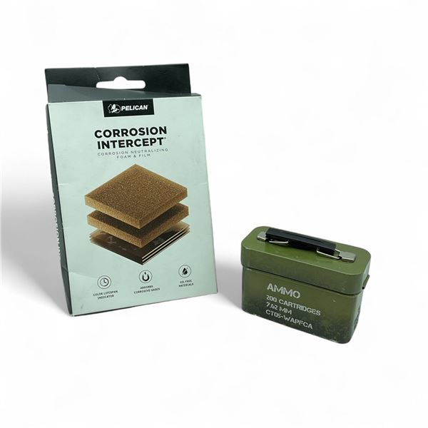 Mini Ammo Can Tin and Pelican Corrosion Intercept Corrosion Neutralizing Foam and Film