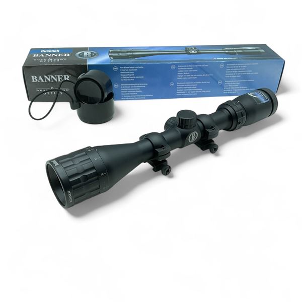 Bushnell Banner 4-12x40mm Scope on Rings, Multi-X Reticle