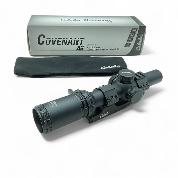 Cabela's Covenant AR 1-8x24mm Scope on Mount, 30mm Tube, COV223IR Reticle
