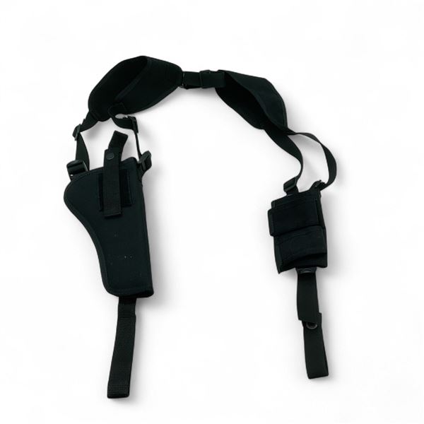 Shoulder Holster for 6" Revolver with 2 Reloader Pouches, New
