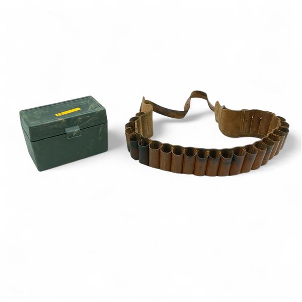 MTM Case R-50 Series Rifle Ammunition Case and Leather Bandolier