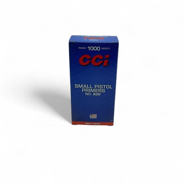 CCI #500 Small Pistol Primers, 1000 Qty