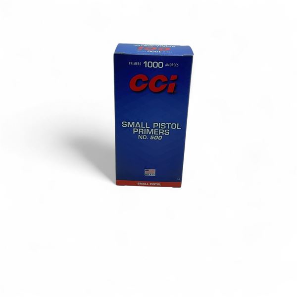 CCI 500 Small Pistol Primers, 1000 Qty
