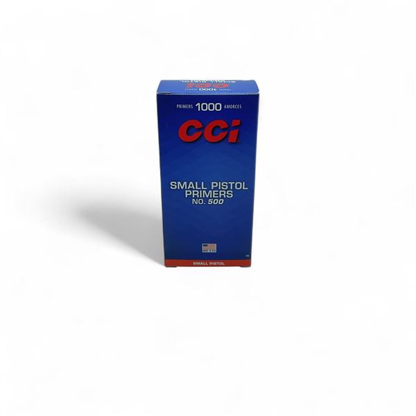 CCI 500 Small Pistol Primers, 1000 Qty