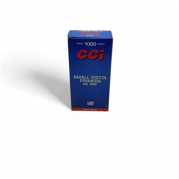 CCI 500 Small Pistol Primers, 1000 Qty