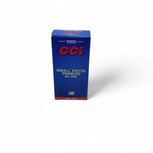 CCI 500 Small Pistol Primers, 1000 Qty