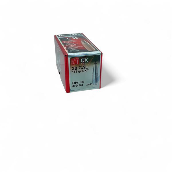 Hornady CX 30 Cal .308" 165 Grain Projectiles, 50 Qty