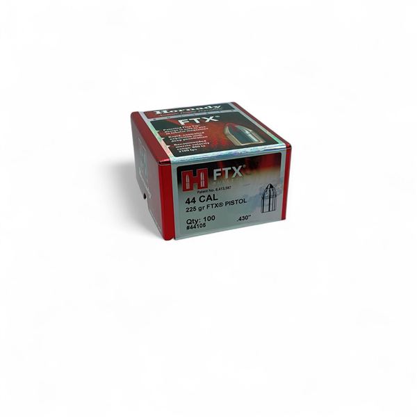 Hornady FTX 44 Cal .430" 225 Grain Pistol Projectiles, 100 Qty