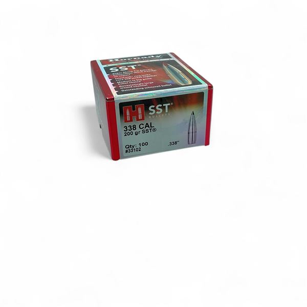 Hornady SST 338 Cal .338" 200 Grain Projectiles, 100 Qty