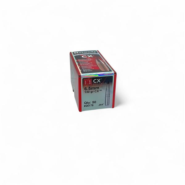Hornady CX 6.5 mm .264" 130 Grain Projectiles, 50 Qty