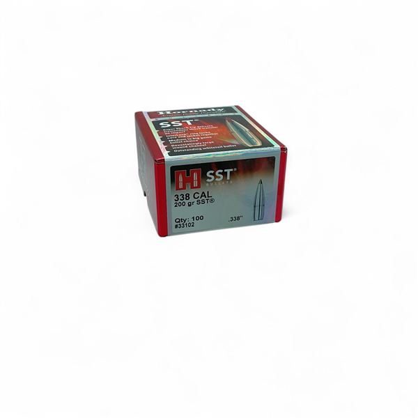 Hornady SST 338 Cal .338" 200 Grain Projectiles, 100 Qty