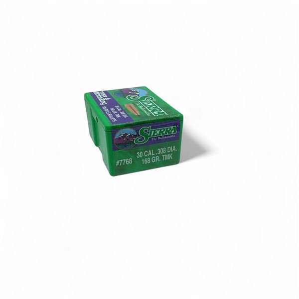 Sierra Tipped Match King 30 Cal .308" 168 Grain Rifle Projectiles, 100 Qty