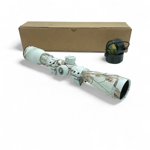 Thompson Center 3-12 Variable x40mm Riflescope on Rings, Multi-X Reticle, AP Snow Camo Finish