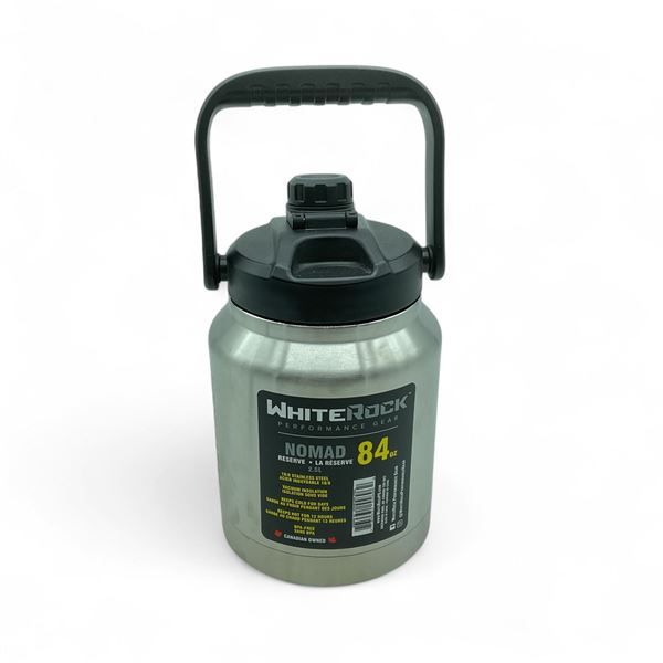 White Rock Nomad 84 oz Water Reserve, Vacuum Insulated Stainless Steel