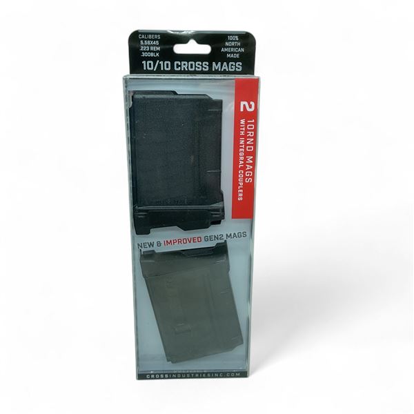 Cross Industries Gen 2 10/10 Cross Mags 5.56x45, 10 Round Magazine with Integrated Couplers, New