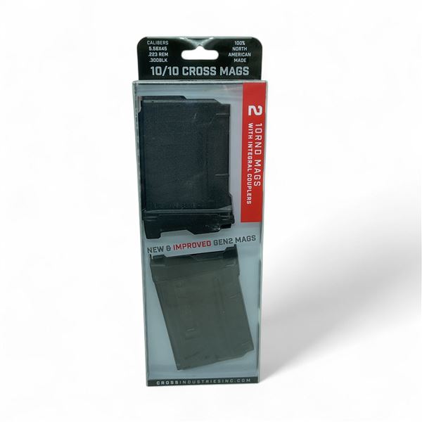 Cross Industries Gen 2 10/10 Cross Mags 5.56x45, 10 Round Magazine with Integrated Couplers, New