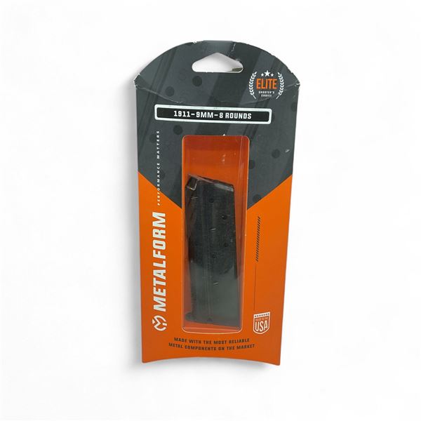 Metalform 1911 9mm, 8 Round Magazine, New