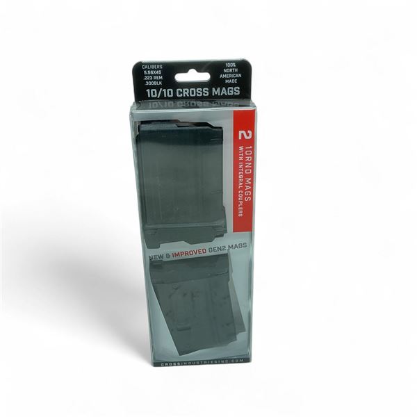 Cross Industries Gen 2 10/10 Cross Mags 5.56x45, 10 Round Magazine with Integrated Couplers, New