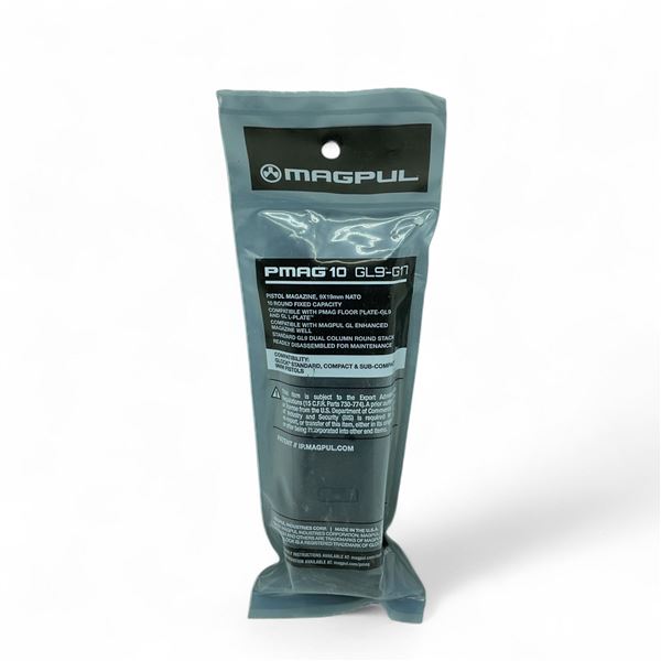 Magpul PMag 10 GL9-G17 9x19mm Nato, 10 Round Magazine, New