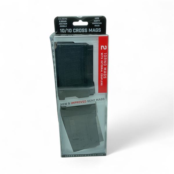 Cross Industries Gen 2 10/10 Cross Mags 5.56x45, 10 Round Magazine with Integrated Couplers, New