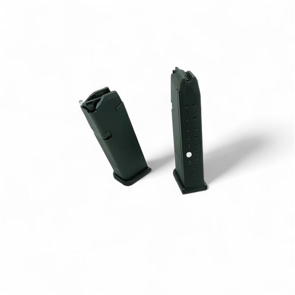 Glock 17, 9mm Polymer Magazine, 16 Rounds Pinned to 10 Rounds, New X 2 Qty