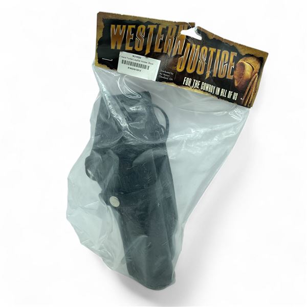 Western Justice 6" Hand Tooled Leather Holster, Black