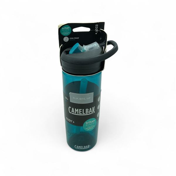 CamelBak 20 oz Eddy+ Plastic Water Bottle, Lagoon Blue