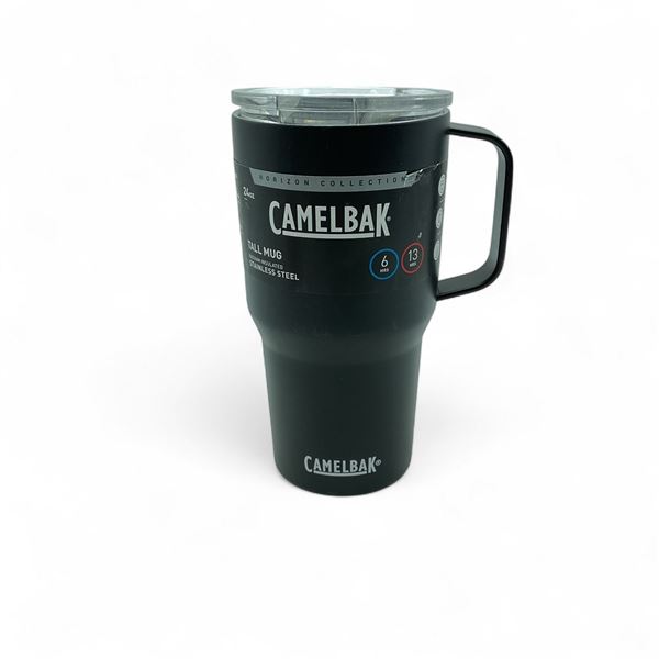 CamelBak 24 oz Tall Mug, Vacuum Insulated Stainless Steel, Black