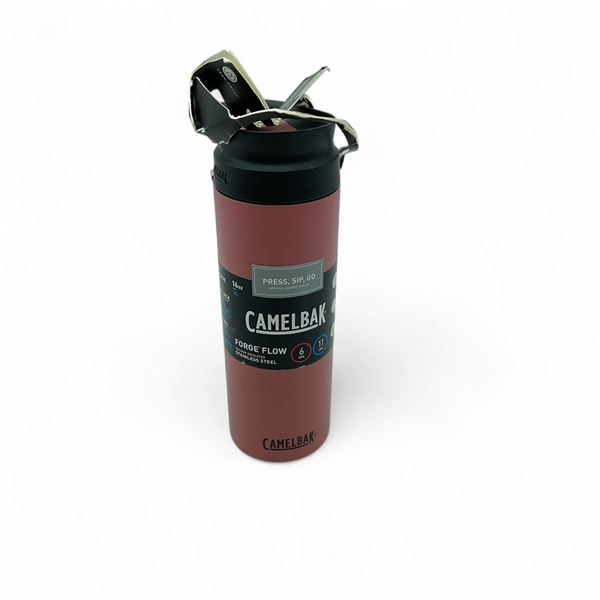 CamelBak 16 oz Forge Flow Travel Mug, Vacuum Insulated Stainless Steel, Terracotta Rose