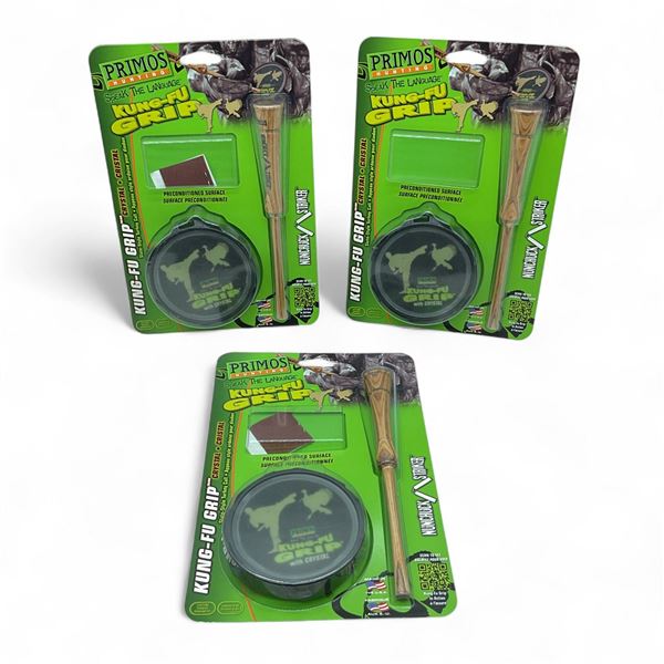 Primos Kung-Fu Grip Crystal Slate-Style Turkey Call X 3 Qty