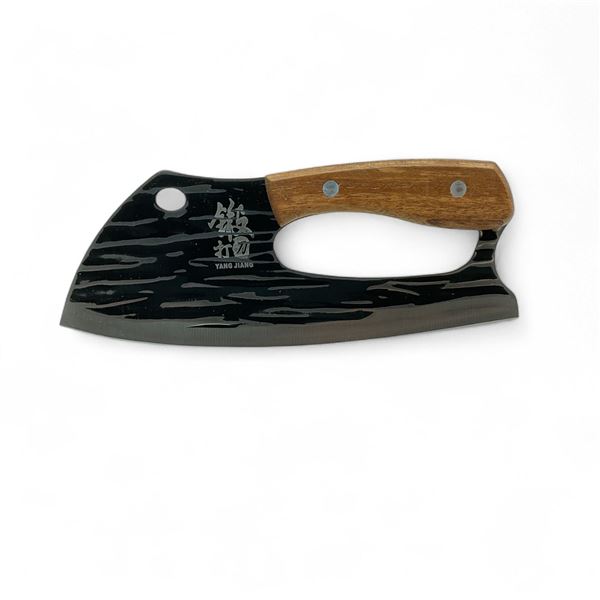 Yang Jiang 8-1/4" Fixed Blade Cleaver with Wooden Handle