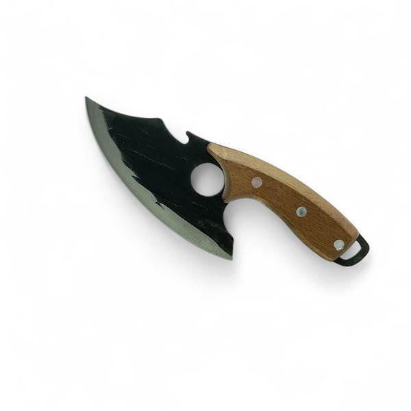 Fixed 5-1/2" Forged Blade Knife with Wooden Handle