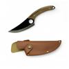Image 1 : Fixed 6" Blade Knife with Wooden Handle and Sheath