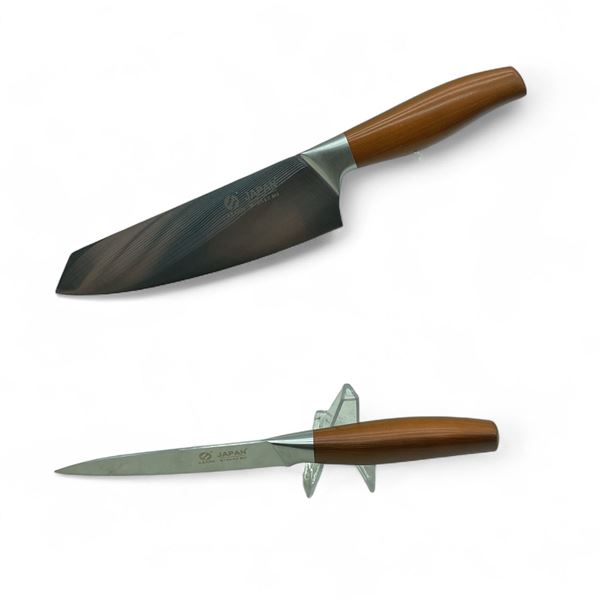 Asakh Japan SK5 4-3/4" Fixed Kitchen Knife and Asakh Japan SK5 7.5" Fixed Kitchen Knife