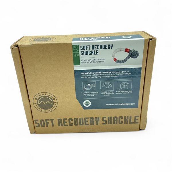 Overland Soft Recovery Shackle, 23" with UV Stable Protective Sleeve, New