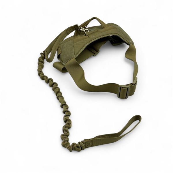 Excellent Elite Spanker Tactical Yisibo Dog Harness with Bungee Dog Leash, Size: Large