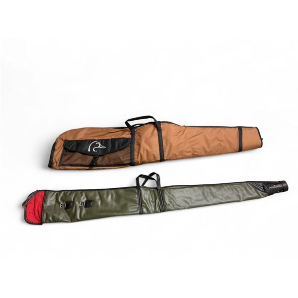 Gun Cases, Green, 50", Padded Brown 52"