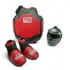 Image 1 : Title Classic Chest Pads, Topten Training Helmet and Foot Pads, Size M/L