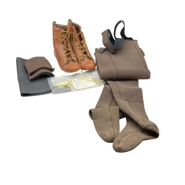 Red Ball Neoprene Chest Wader, Size Large, Wading Boots, Size: 10 and Gaiters