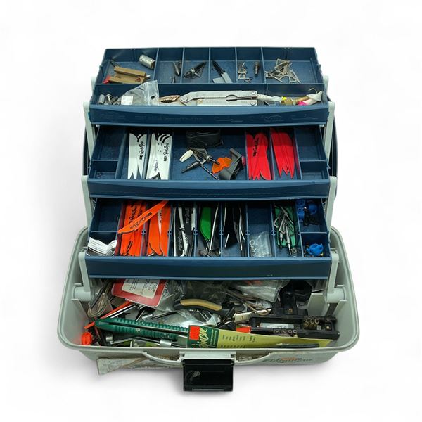 Flambeau 3-Tray Tackle Box with Assorted Archery Tools/ Gear