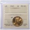 Image 1 : 1943 Canada 5¢ ICCS MS-65 Tombac